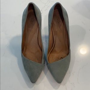Madewell Mira Heel - Suede Gallery Green - 8.5